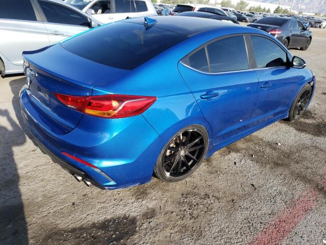 KMHD04LB2JU455315 - 2018 HYUNDAI ELANTRA SPORT BLUE photo 3