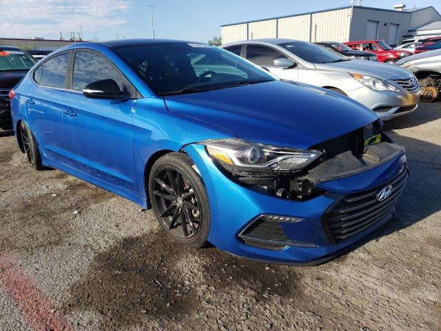 KMHD04LB2JU455315 - 2018 HYUNDAI ELANTRA SPORT BLUE photo 4