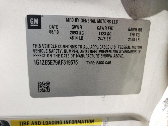 1G1ZE5E79AF319576 - 2010 CHEVROLET MALIBU LTZ 白色 照片 12