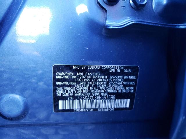 JF2SKAXC3MH561598 - 2021 SUBARU FORESTER TOURING 蓝色 照片 12