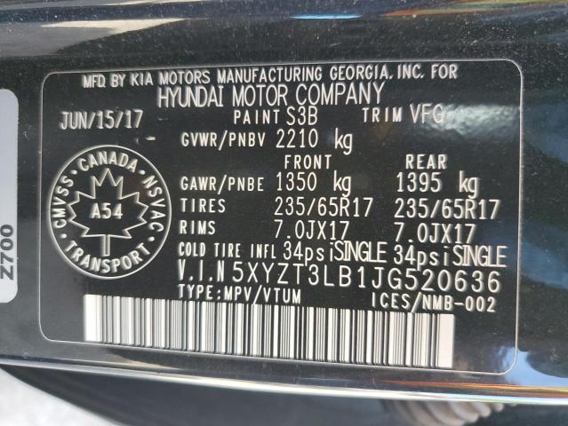 5XYZT3LB1JG520636 - 2018 HYUNDAI SANTA FE S BLACK photo 13