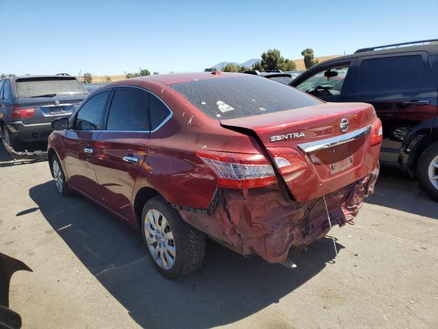 3N1AB7AP6FL694887 - 2015 NISSAN SENTRA S RED photo 2