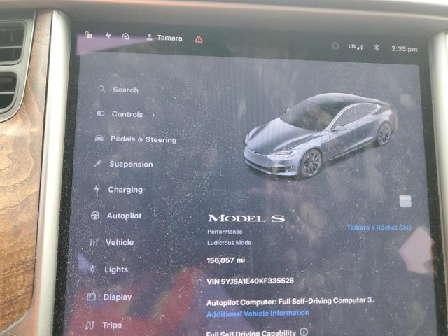 5YJSA1E40KF335528 - 2019 TESLA MODEL S Boz foto 9