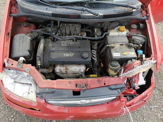 KL1TD66686B604349 - 2006 CHEVROLET AVEO BASE RED photo 11