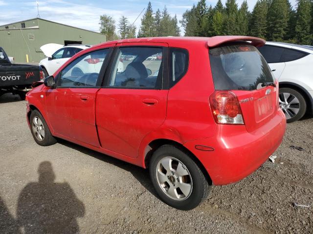 KL1TD66686B604349 - 2006 CHEVROLET AVEO BASE RED photo 2
