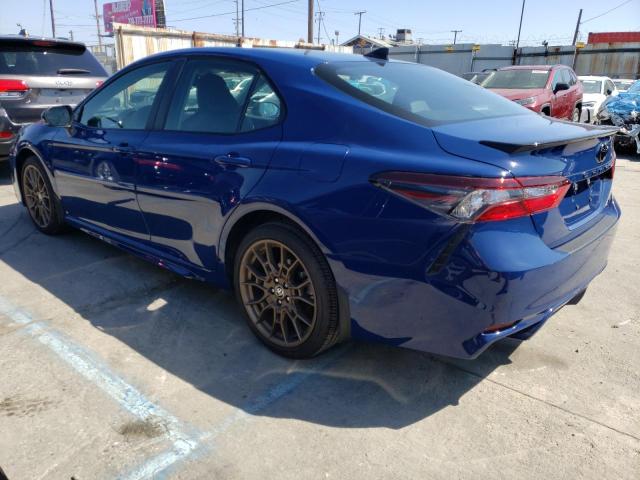 4T1G11AK3PU108578 - 2023 TOYOTA CAMRY SE NIGHT SHADE BLUE photo 2