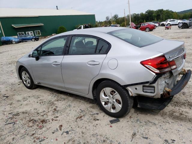 2HGFB2F53EH500595 - 2014 HONDA CIVIC LX SILVER photo 2