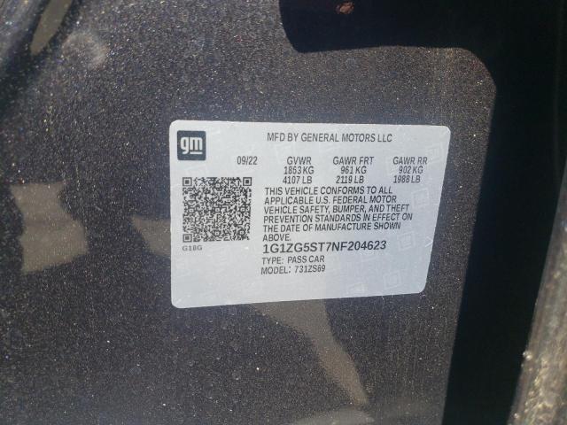 1G1ZG5ST7NF204623 - 2022 CHEVROLET MALIBU RS PURPLE photo 12