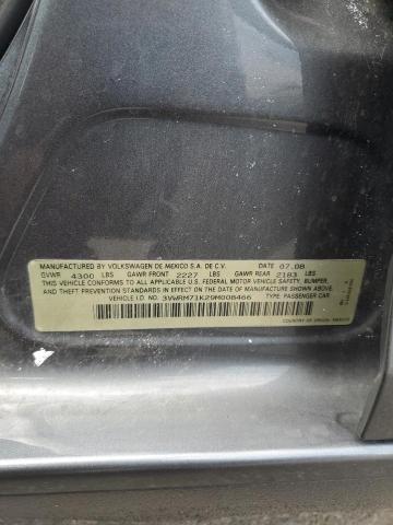 3VWRM71K29M008466 - 2009 VOLKSWAGEN JETTA SE Grafit foto 12