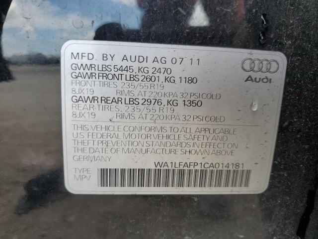 WA1LFAFP1CA014181 - 2012 AUDI Q5 PREMIUM PLUS შავი ფოტო 13