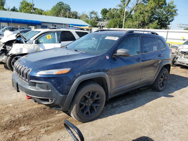 1C4PJMBX9JD521368 - 2018 JEEP CHEROKEE TRAILHAWK BLUE photo 1