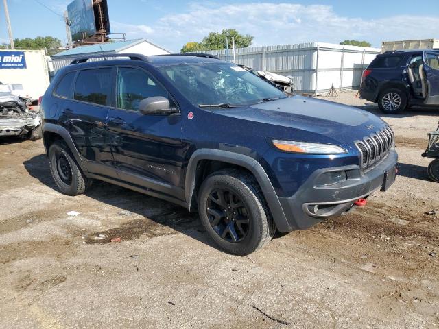 1C4PJMBX9JD521368 - 2018 JEEP CHEROKEE TRAILHAWK BLUE photo 4
