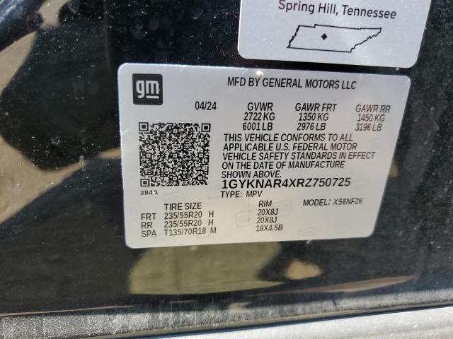 1GYKNAR4XRZ750725 - 2024 CADILLAC XT5 LUXURY BLACK photo 13