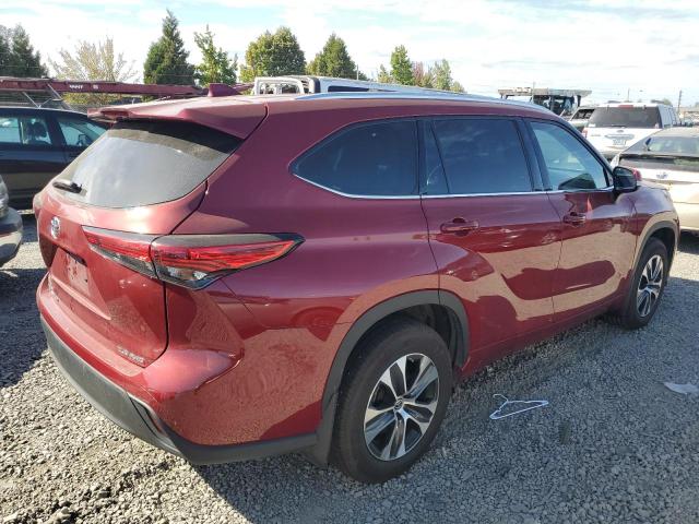 5TDGZRBH8LS050383 - 2020 TOYOTA HIGHLANDER XLE RED photo 3