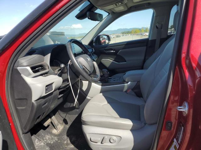 5TDGZRBH8LS050383 - 2020 TOYOTA HIGHLANDER XLE RED photo 7