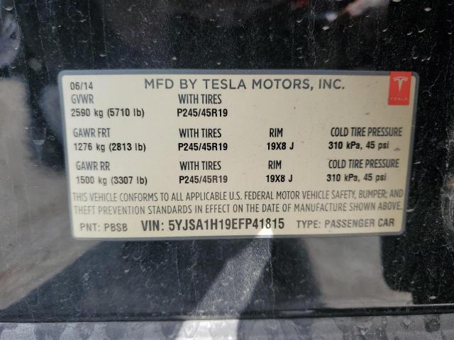 5YJSA1H19EFP41815 - 2014 TESLA MODEL S 黑色 照片 12