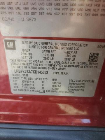 LRBFX2SA7KD145053 - 2019 BUICK ENVISION ESSENCE Qırmızı foto 13