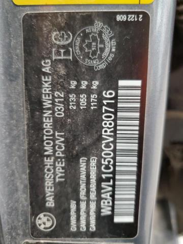 WBAVL1C50CVR80716 - 2012 BMW X1 AWD XDRIVE28I SILVER photo 14