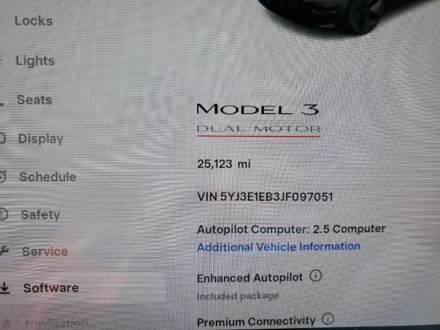 5YJ3E1EB3JF097051 - 2018 TESLA MODEL 3 Черный фото 9
