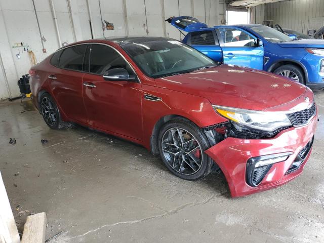 5XXGW4L29KG305628 - 2019 KIA OPTIMA SX 勃艮第红 照片 4