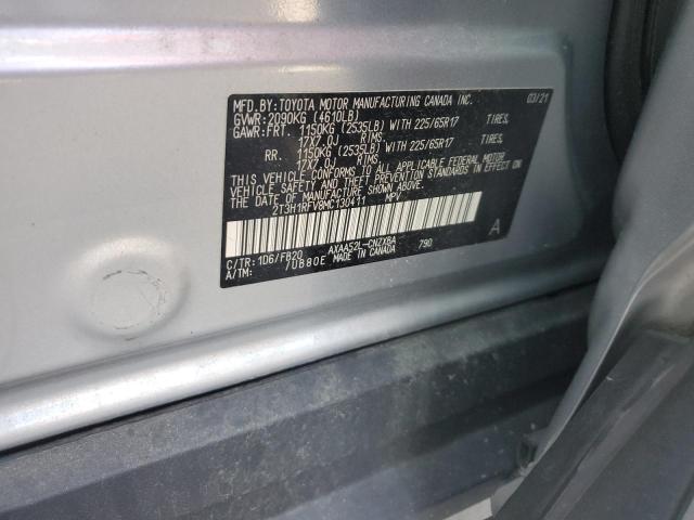 2T3H1RFV8MC130411 - 2021 TOYOTA RAV4 LE 银色 照片 13