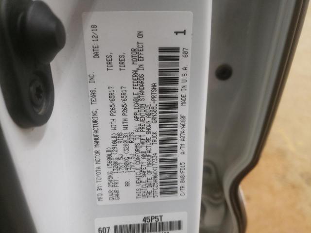 5TFCZ5AN6KX177334 - 2019 TOYOTA TACOMA DOUBLE CAB WHITE photo 12