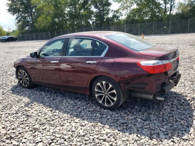 1HGCR2F58FA235834 - 2015 HONDA ACCORD SPORT MAROON photo 2