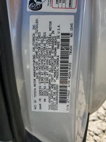 5TETX62N95Z062993 - 2005 TOYOTA TACOMA PRERUNNER ACCESS CAB SILVER photo 12
