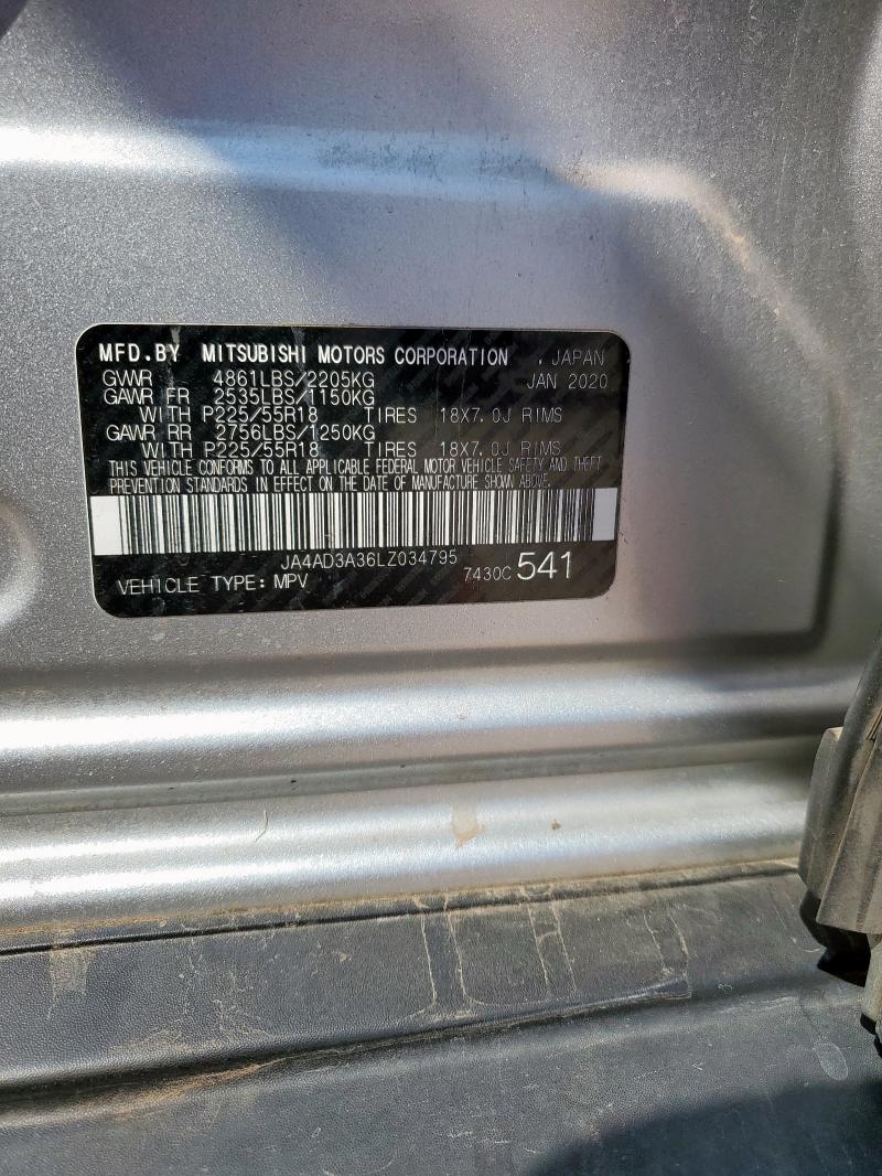 JA4AD3A36LZ034795 - 2020 MITSUBISHI OUTLANDER SE Gümüş foto 13