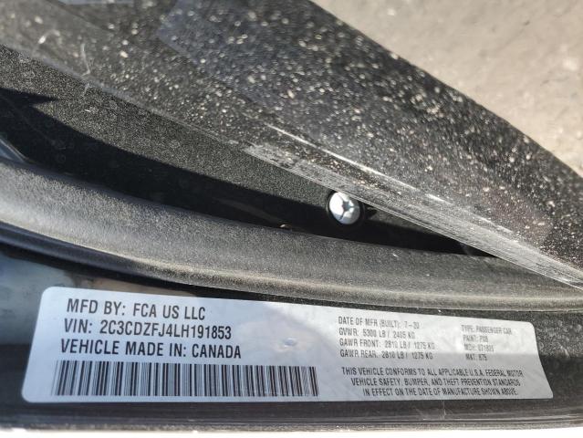 2C3CDZFJ4LH191853 - 2020 DODGE CHALLENGER R/T SCAT PACK BLACK photo 12