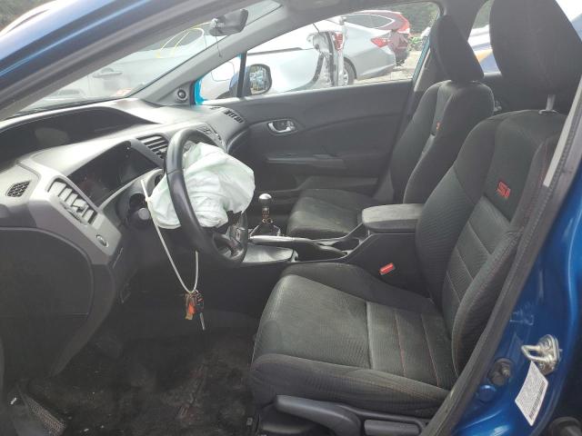 2HGFB6E51CH705354 - 2012 HONDA CIVIC SI BLUE photo 7