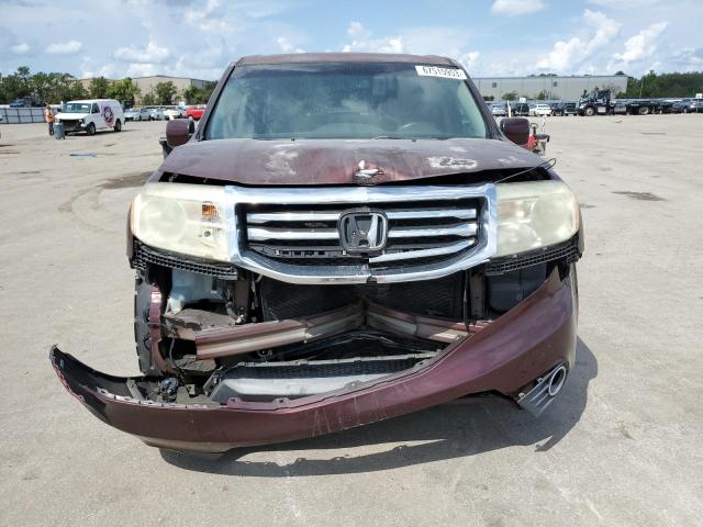 5FNYF3H53EB013627 - 2014 HONDA PILOT EXL MAROON photo 5