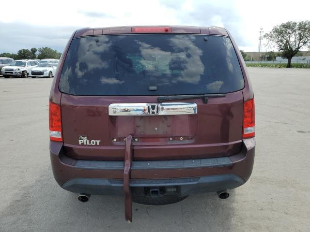 5FNYF3H53EB013627 - 2014 HONDA PILOT EXL MAROON photo 6