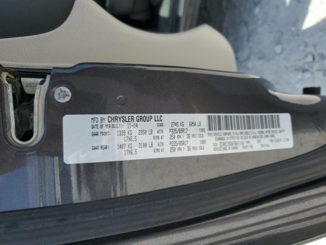 2C4RC1BG4FR601148 - 2015 CHRYSLER TOWN & COU TOURING GRAY photo 12