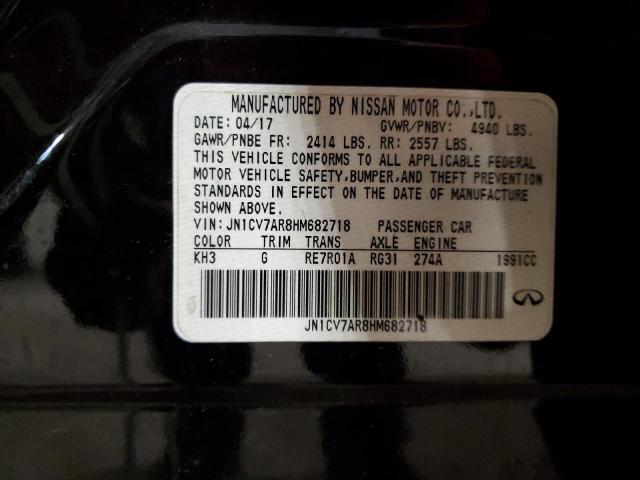 JN1CV7AR8HM682718 - 2017 INFINITI Q50 BASE 黑色 照片 12