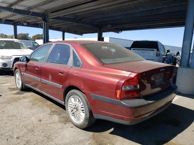 YV1TS94D611151276 - 2001 VOLVO S80 MAROON photo 2