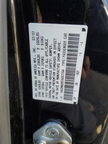 1HGCM82657A007744 - 2007 HONDA ACCORD EX BLACK photo 12