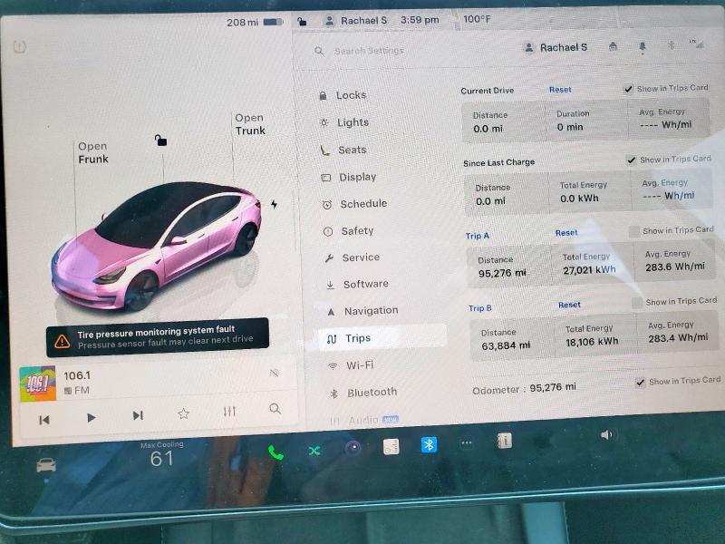5YJ3E1EB9NF191568 - 2022 TESLA MODEL 3 Графитовый фото 9