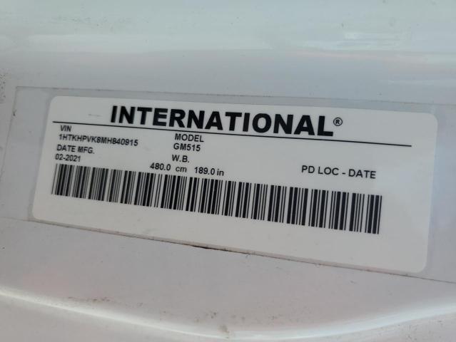 1HTKHPVK8MH840915 - 2021 CHEVROLET SILVERADO WHITE photo 14