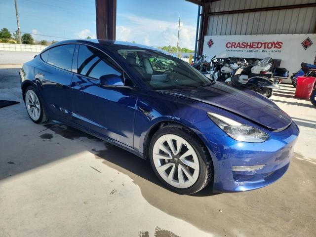 5YJ3E1EA7NF329003 - 2022 TESLA MODEL 3 BLUE photo 4
