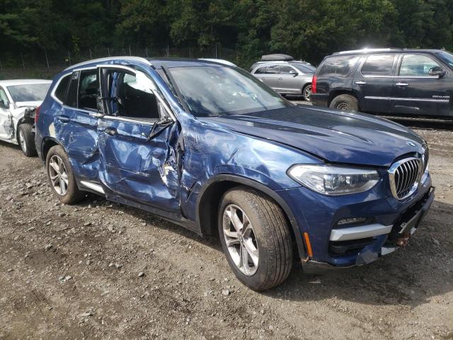 5UXTY5C01M9G46021 - 2021 BMW X3 XDRIVE30I BLUE photo 4