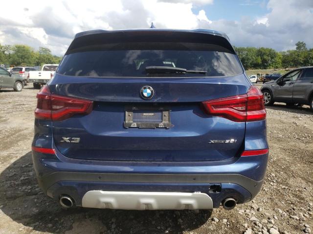 5UXTY5C01M9G46021 - 2021 BMW X3 XDRIVE30I BLUE photo 6