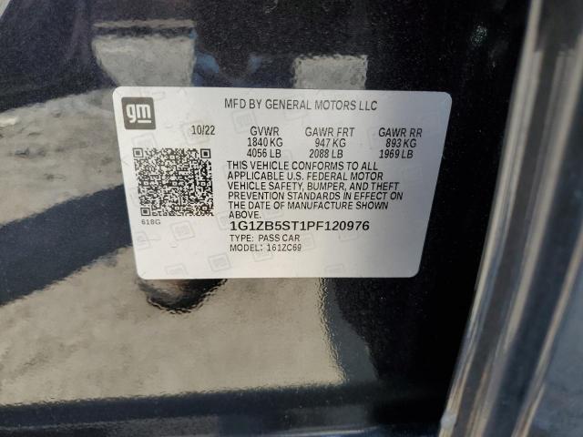 1G1ZB5ST1PF120976 - 2023 CHEVROLET MALIBU LS Սև լուսանկար 12