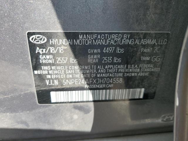 5NPE24AFXJH704558 - 2018 HYUNDAI SONATA SE GRAY photo 12