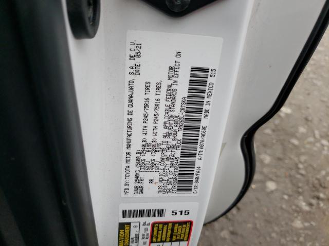 3TYRX5GN2MT022445 - 2021 TOYOTA TACOMA ACCESS CAB თეთრი ფოტო 12