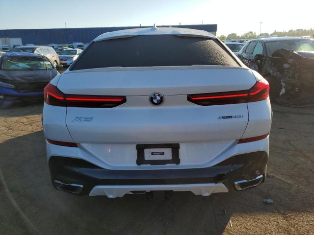 5UXCY6C09M9E45232 - 2021 BMW X6 XDRIVE40I WHITE photo 6