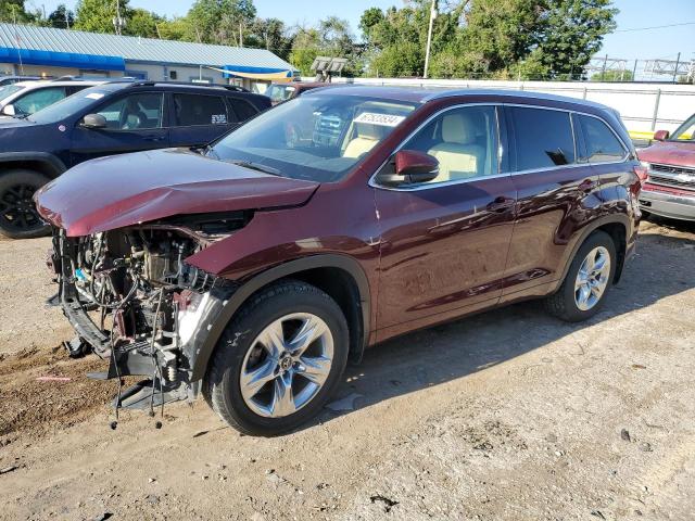 5TDDZRFH6JS827038 - 2018 TOYOTA HIGHLANDER LIMITED MAROON photo 1