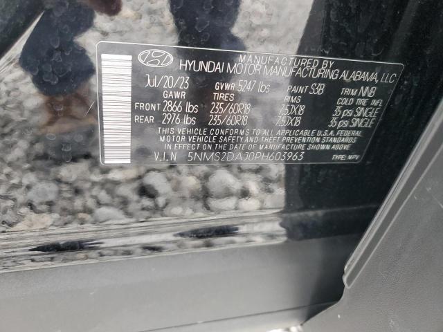 5NMS2DAJ0PH603963 - 2023 HYUNDAI SANTA FE SEL 黑色 照片 14