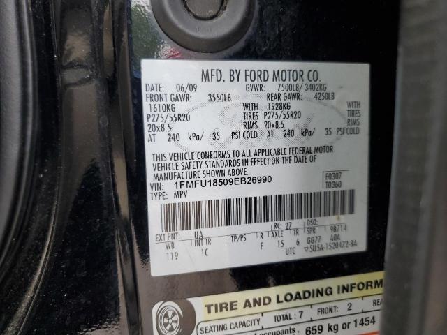 1FMFU18509EB26990 - 2009 FORD EXPEDITION EDDIE BAUER BLACK photo 14