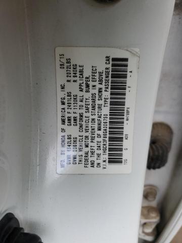 1HGCR3F86GA006750 - 2016 HONDA ACCORD EXL WHITE photo 12